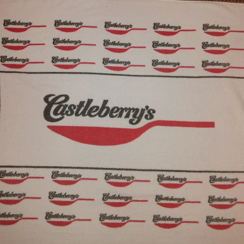 Castleberry's Food company vintage beach towel
